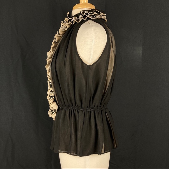 Robert Rodriguez for target ruffle button up sleeveless blouse - Picture 5 of 9